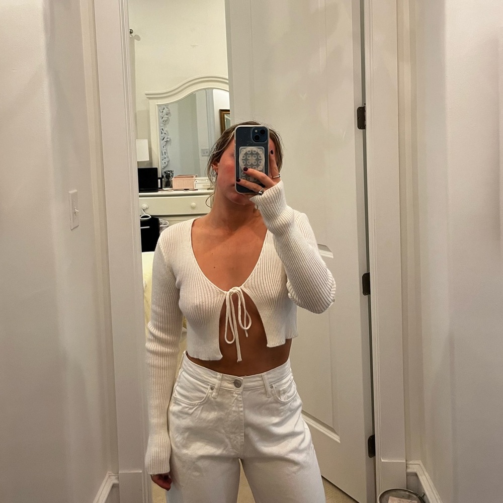 Nasty gal knit tie shirt